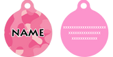 Pink Camo HD Dog ID Tag